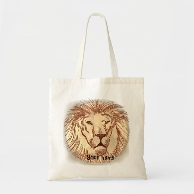 Lion Face  Tote Bag (Front)