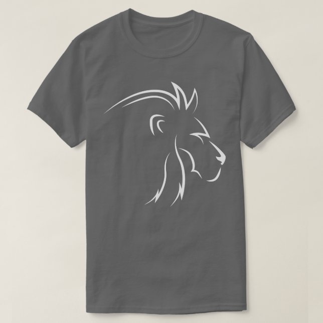 Lion Face Zoo Animal Tiger Face King Lion Safari W T-Shirt (Design Front)