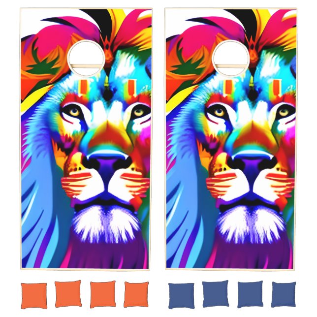 Lion Faces Cornhole Set (Set)