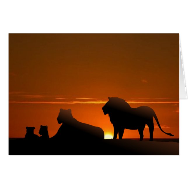 lion family cards (Front Horizontal)