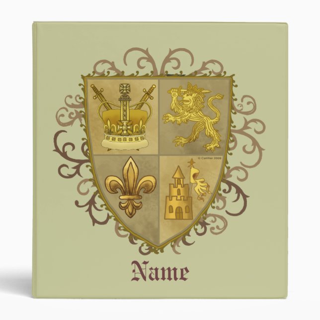 Lion Family Crest Surname Binder (Front)