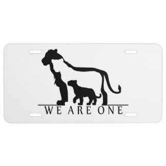 Lion Family License Plate