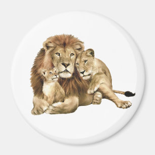 Lion Family  Magnet