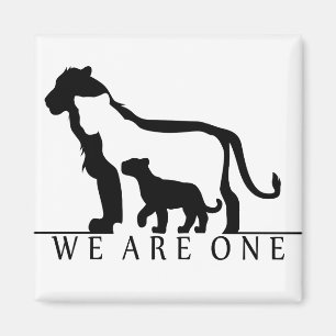 Lion Family (white version) Magnet
