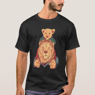 Lion Father Son Zoo Animals Children Lions T-Shirt