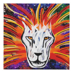 Lion  faux canvas print