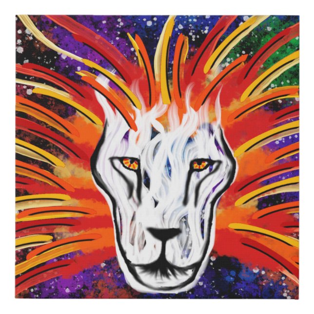 Lion  faux canvas print (Front)