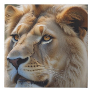 Lion Faux Canvas Print