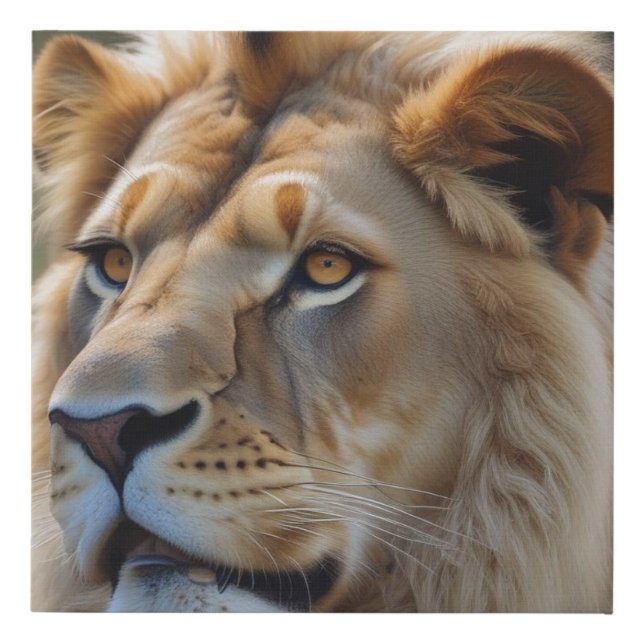 Lion Faux Canvas Print (Front)