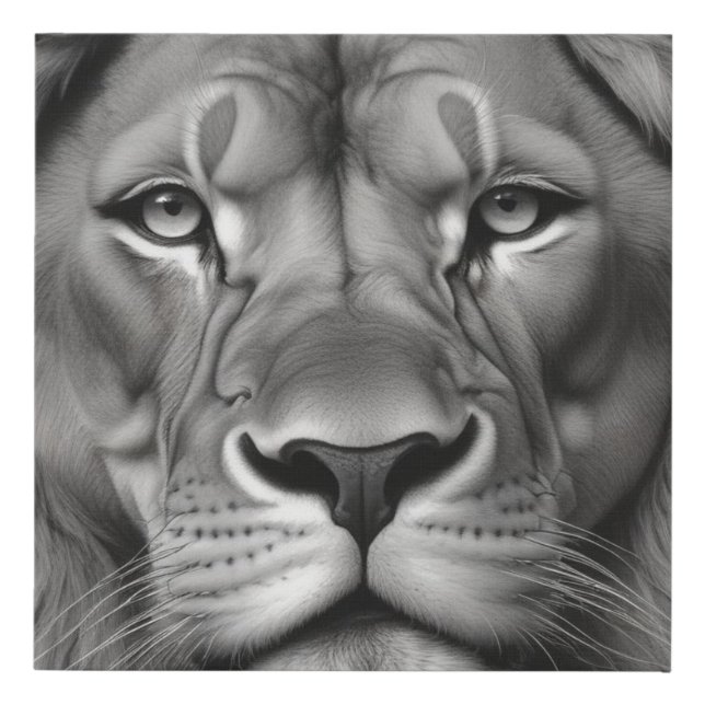 Lion Faux Canvas Print (Front)