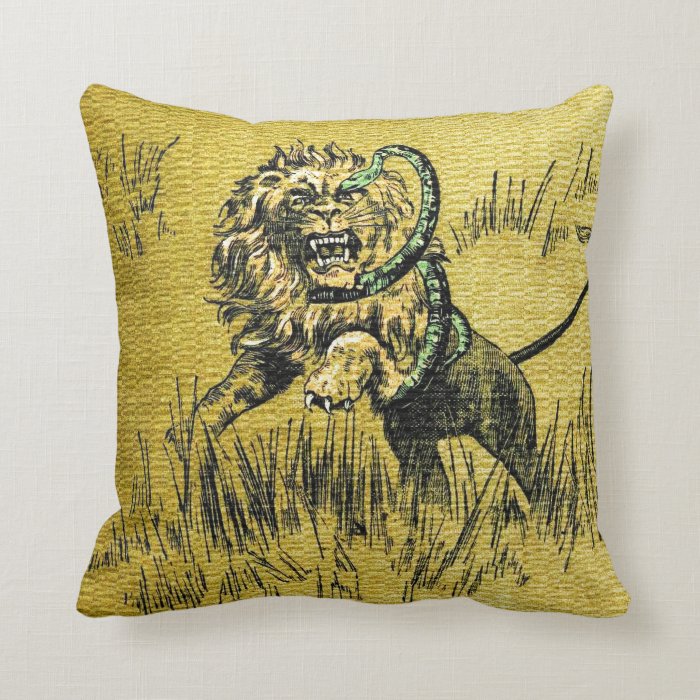 Lion Fighting Snake Pillows