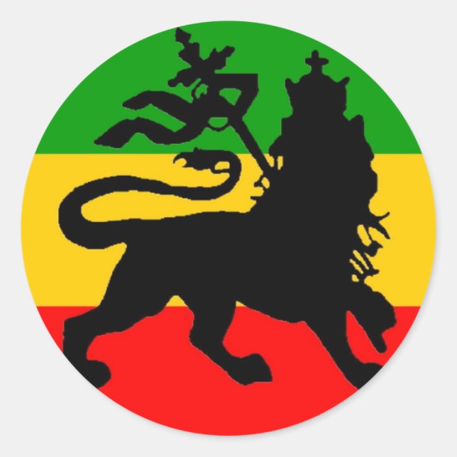 Lion Flag Classic Round Sticker (Front)
