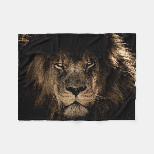 Lion Fleece Blanket (Front (Horizontal))