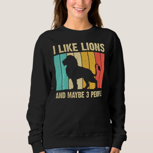 Lion  For Kids Men Women African Wildlife Safari Sweatshirt