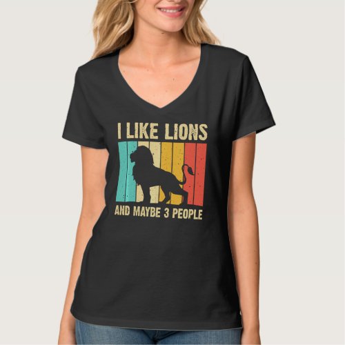 Lion  For Kids Men Women African Wildlife Safari T_Shirt