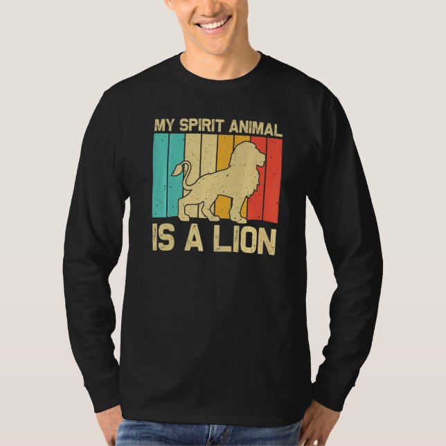Lion For Men Women African Safari Zoo Animal Retro T-Shirt (Front)