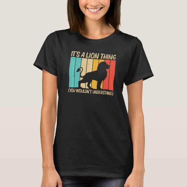 Lion For Men Women Lion Jungle Safari Animal T-Shirt (Front)