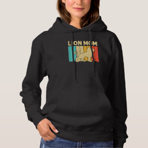 Lion For Mom Mama African Safari Zoo Animal Retro  Hoodie