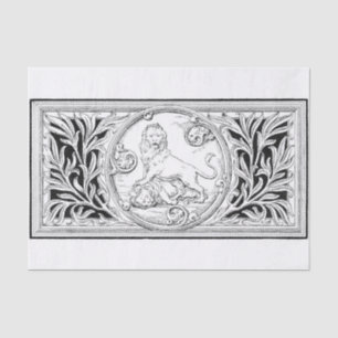 Lion frame decoupage tissue paper