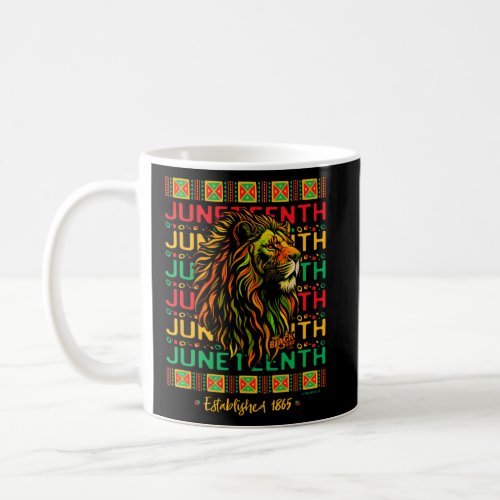 Lion Freedom Day 1865 Celebrate Black History   Coffee Mug