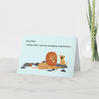 Lion Funny Father's Day Card