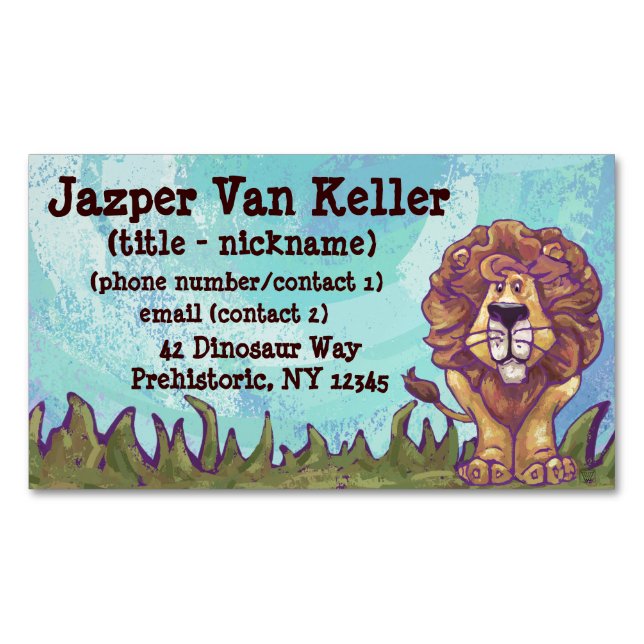 Lion Gifts & Accessories Business Card Magnet (Front)