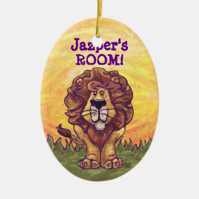 Lion Gifts & Accessories Ceramic Ornament (Front)