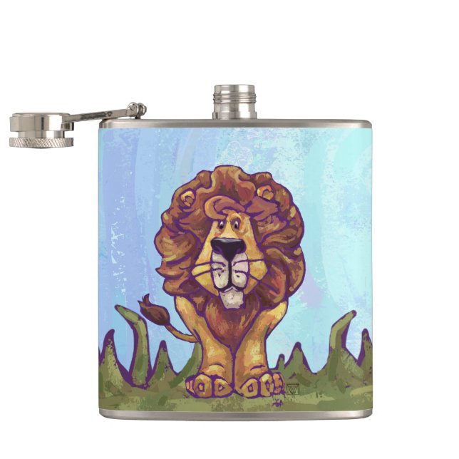 Lion Gifts & Accessories Flask (Opened)