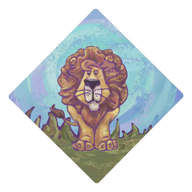 Lion Gifts & Accessories Graduation Cap Topper (Front)