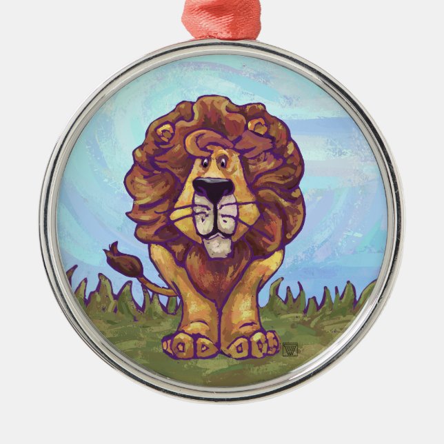 Lion Gifts & Accessories Metal Ornament (Front)