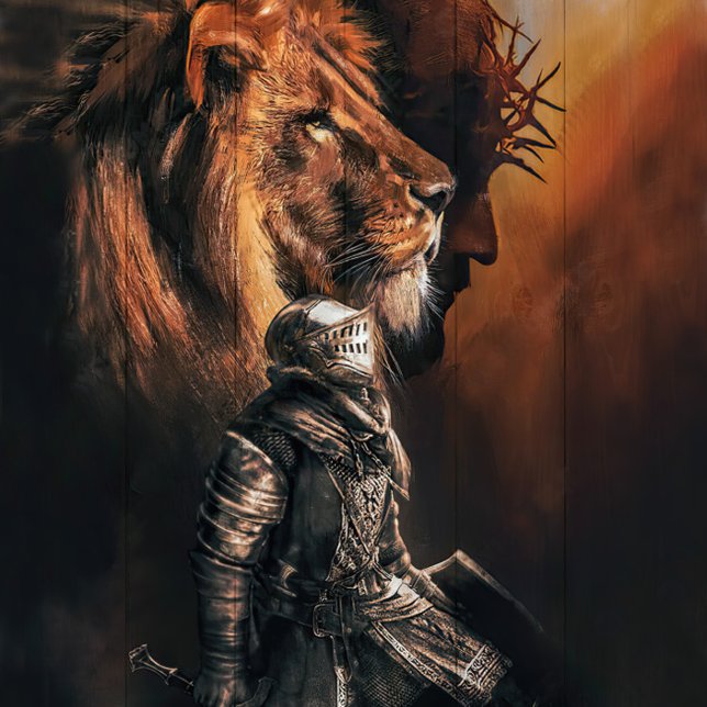 Lion God Canvas Wall Art, Lion Of Judad, Warrior (Creator Uploaded)