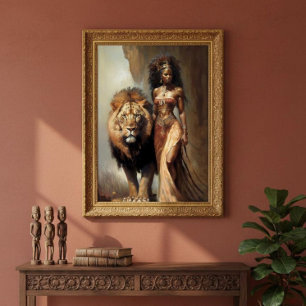 Lion Goddess 24x36 Acrylic Wall Art