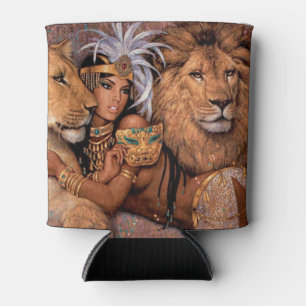 Lion Goddess Egyptian Princess Can Cooler