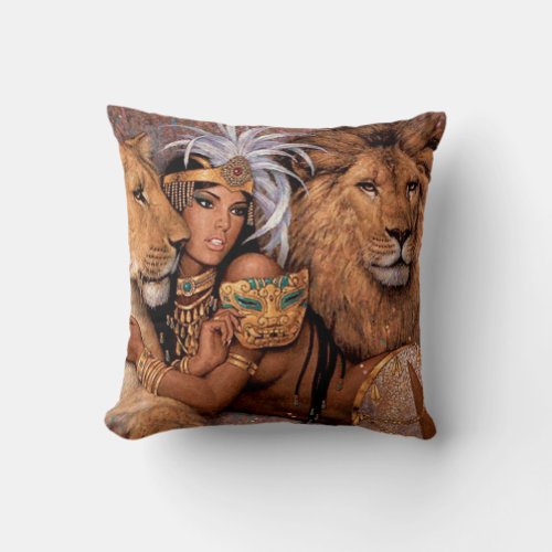 Lion Goddess Egyptian Princess Pillow