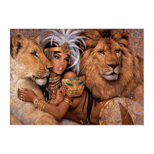 Lion Goddess Egyptian Princess Wall Art