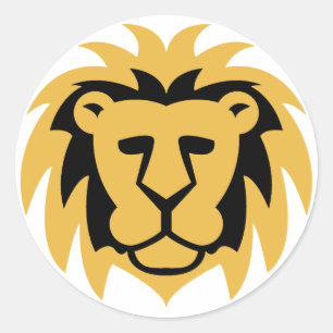 Lion Gold Classic Round Sticker
