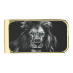 Lion Gold Finish Money Clip