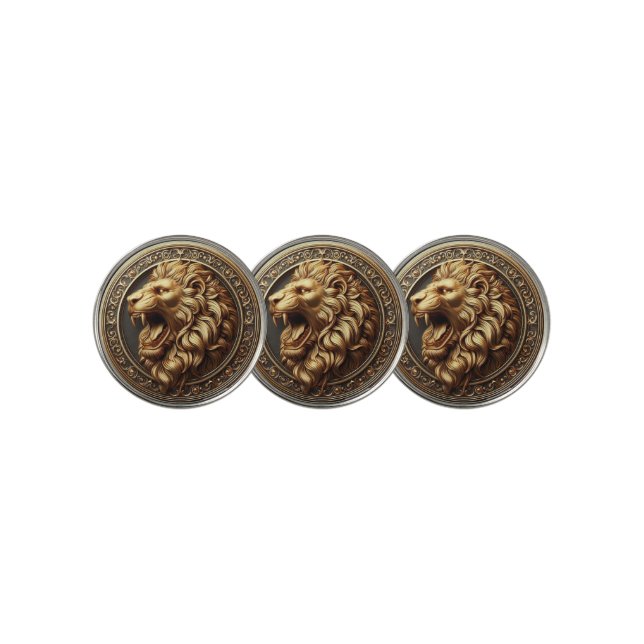 Lion Golf Ball Marker (3 Up)
