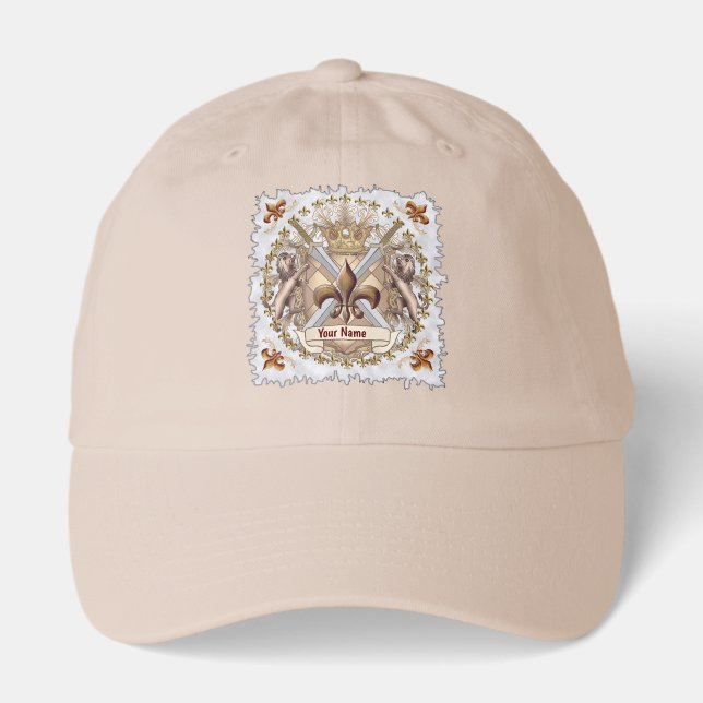 Lion Griffin Shield  Surname  Hat (Front)