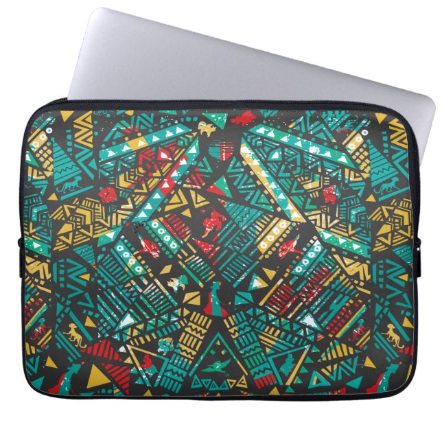Lion Guard | African Pattern Laptop Sleeve (Front)