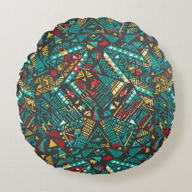 Lion Guard | African Pattern Round Pillow (Front)