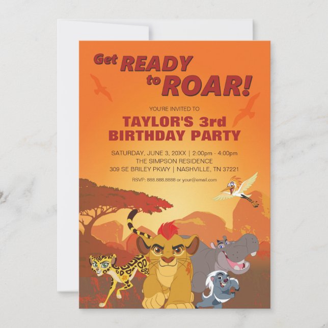Lion Guard | Birthday Invitation (Front)
