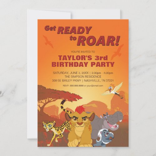 Lion Guard  Birthday Invitation