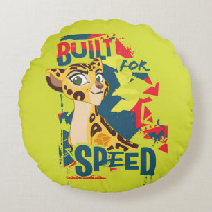 Lion Guard   Built For Speed Fuli Round Pillow