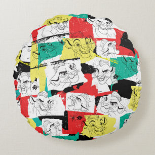 Lion Guard Kion Expressions Pattern Round Pillow