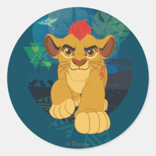 Lion Guard   Kion Safari Graphic Classic Round Sticker