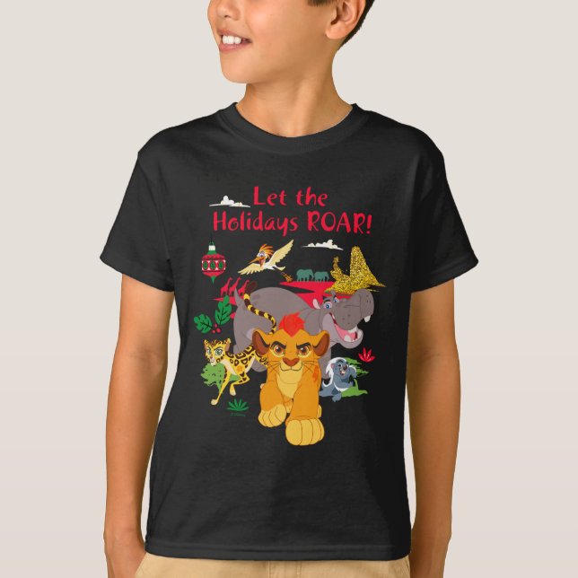 Lion Guard Let The Holidays Roar  T-Shirt (Front)