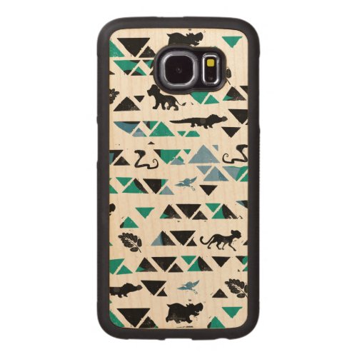 Lion Guard  Mosaic Pattern Carved Wood Samsung Galaxy S6 Case