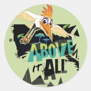 Lion Guard Ono, Above It All Classic Round Sticker