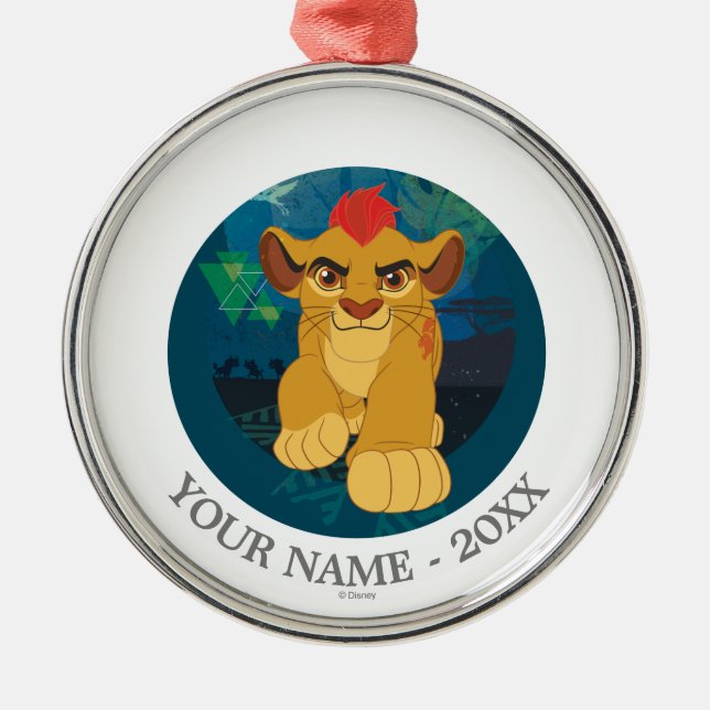 Lion Guard | Simba Add Your Name Metal Ornament (Front)